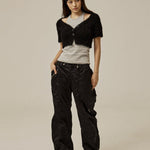 Satin cargo pants - threetimes