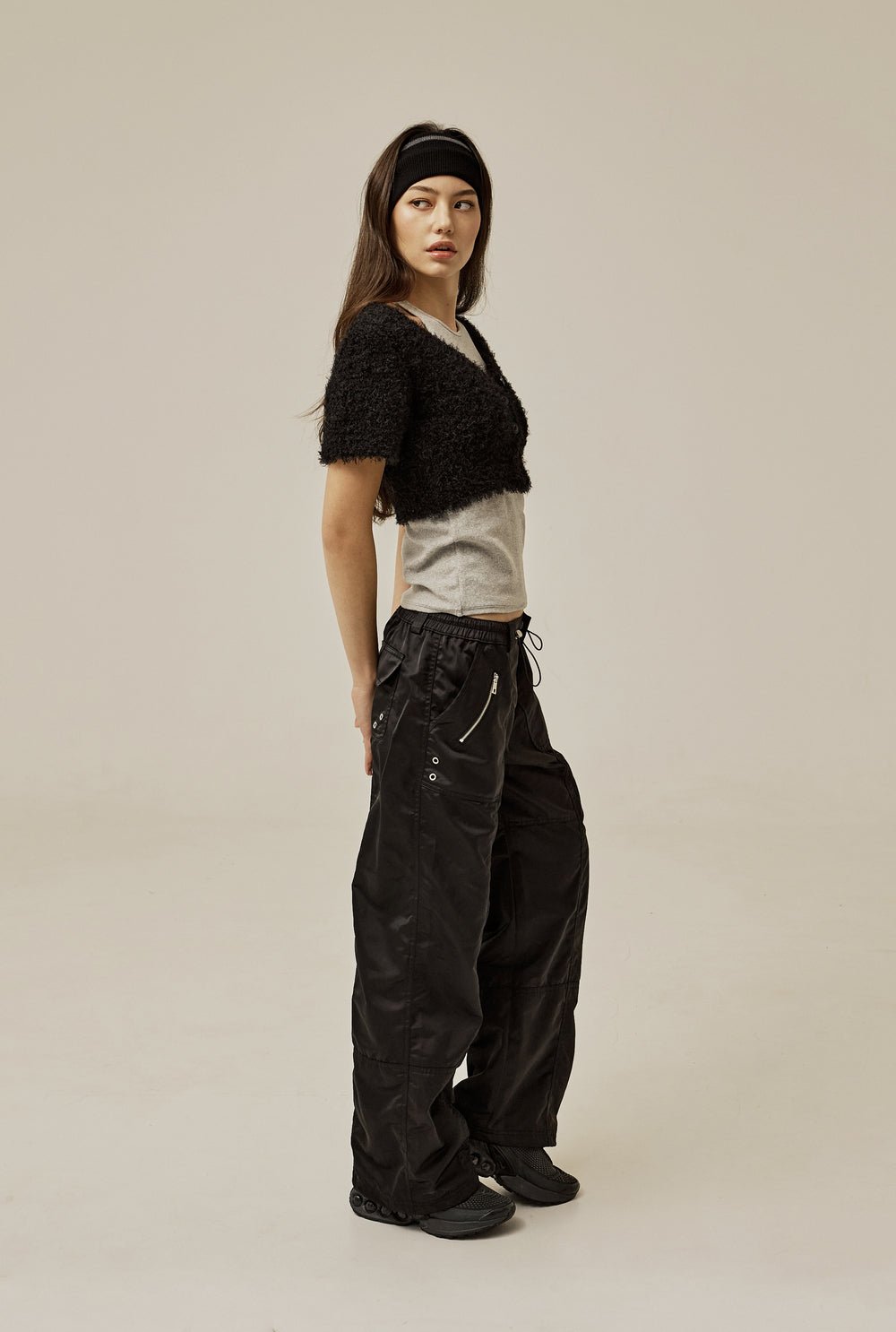 Satin cargo pants - threetimes