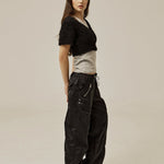 Satin cargo pants - threetimes