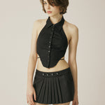 Shirt halter top - threetimes