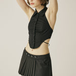 Shirt halter top - threetimes