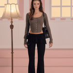 [releasing 02.24 12pm KST] Blossom bootcut pants - threetimes