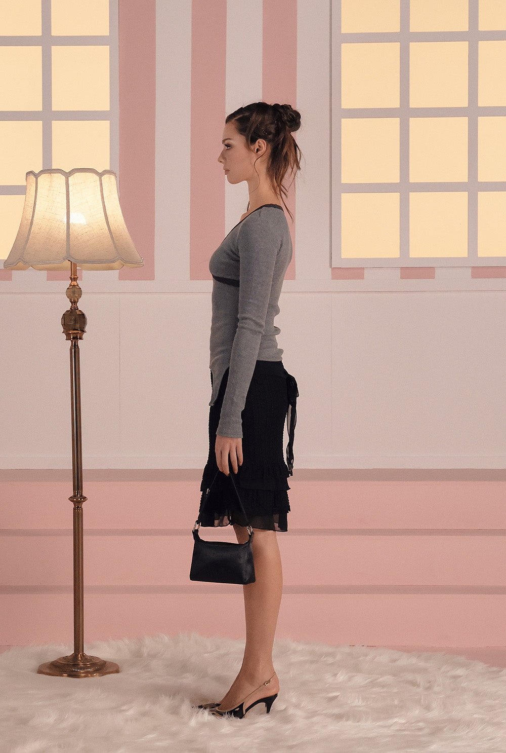 [releasing 02.24 12pm KST] Betty lace tee - threetimes