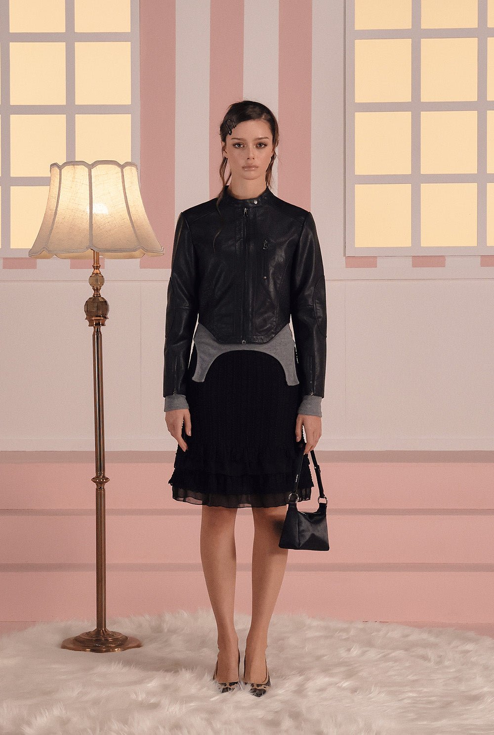 [releasing 02.24 12pm KST] Bella leather jacket - threetimes