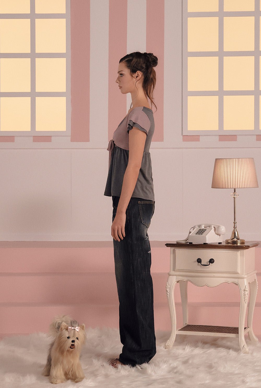 [releasing 03.05 12pm KST] Soft ribbon top - threetimes