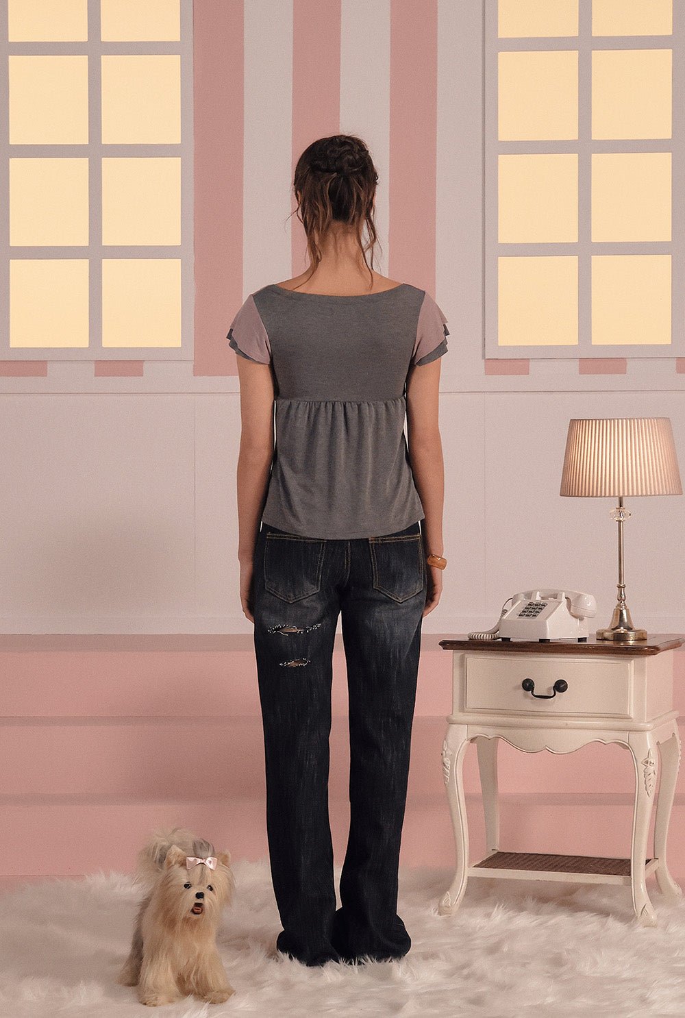 [releasing 03.05 12pm KST] Soft ribbon top - threetimes