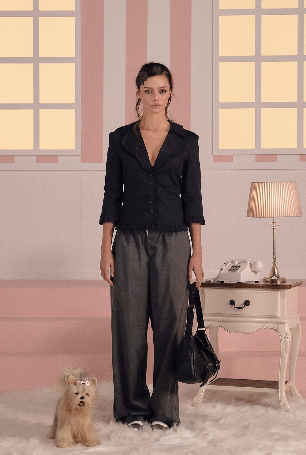 [releasing 02.24 12pm KST] Button frill jacket - threetimes