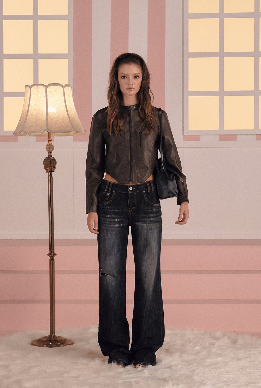 [releasing 02.24 12pm KST] Bella leather jacket - threetimes