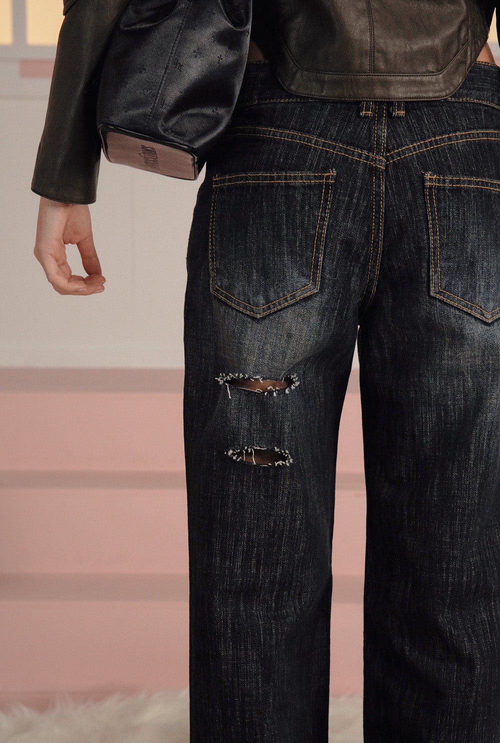 [releasing 02.24 12pm KST] Bella leather jacket - threetimes