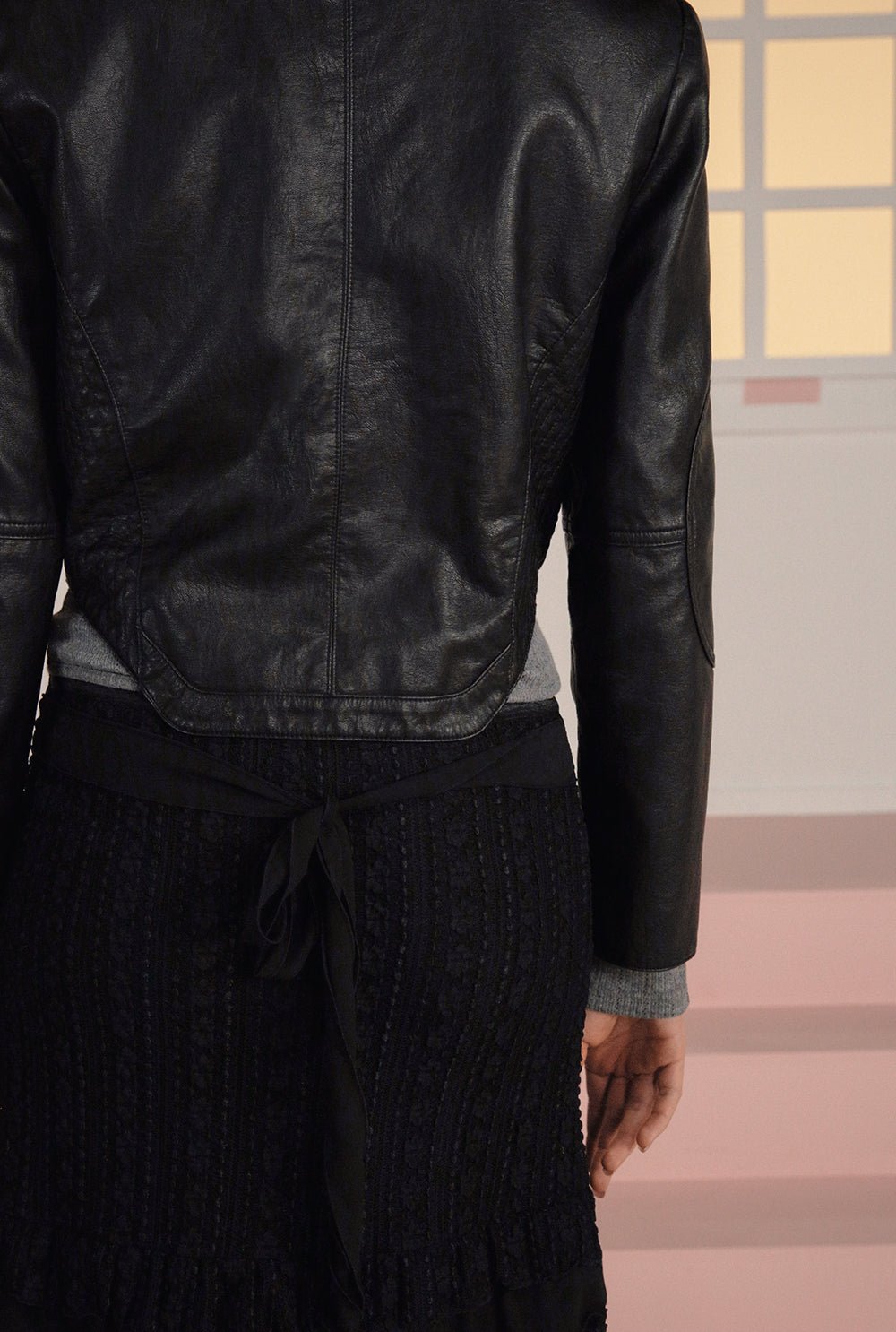 [releasing 02.24 12pm KST] Bella leather jacket - threetimes