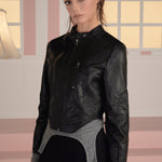 [releasing 02.24 12pm KST] Bella leather jacket - threetimes