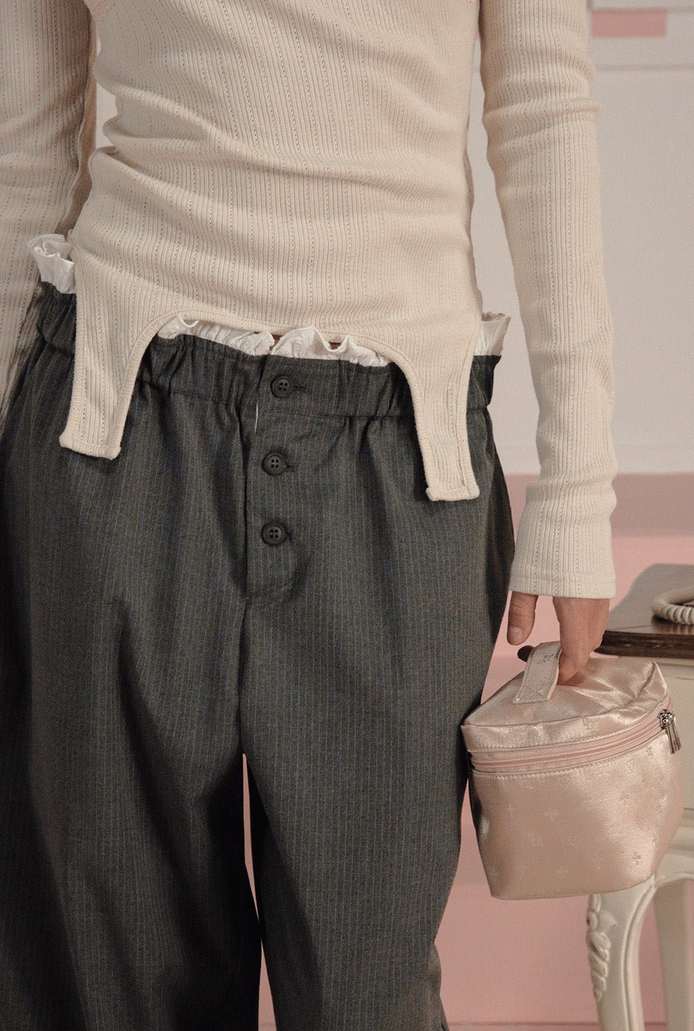 [releasing 02.24 12pm KST] Frankie button pants - threetimes