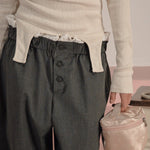 [releasing 02.24 12pm KST] Frankie button pants - threetimes