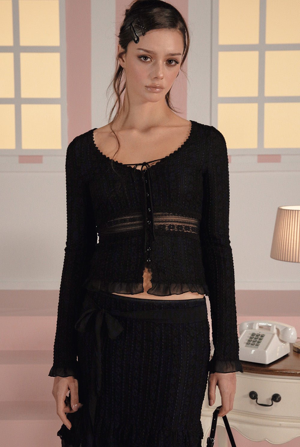 [releasing 03.05 12pm KST] Vanilla lace cardigan - threetimes