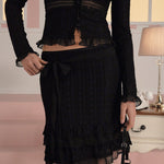 [releasing 03.05 12pm KST] Vanilla lace skirt - threetimes