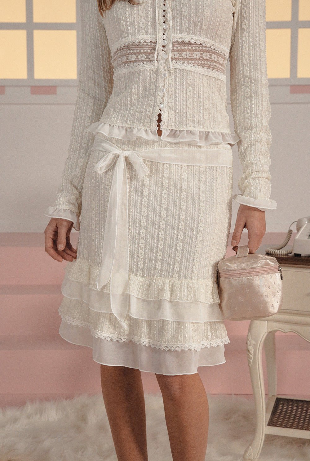 [releasing 03.05 12pm KST] Vanilla lace cardigan - threetimes