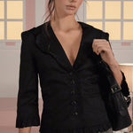 [releasing 02.24 12pm KST] Button frill jacket - threetimes