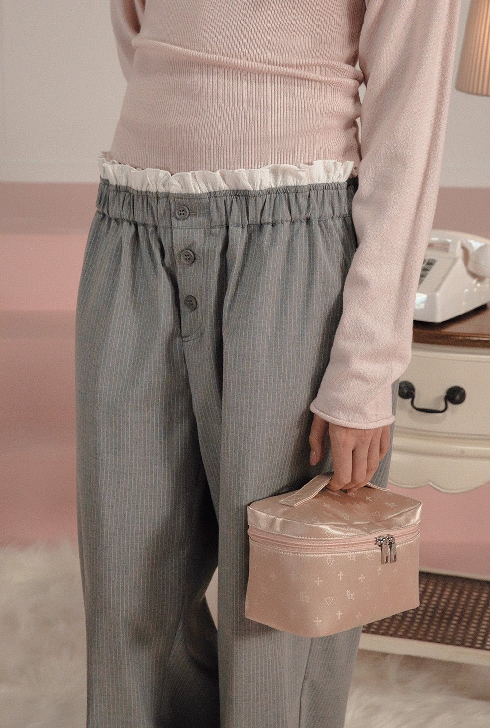 [releasing 02.24 12pm KST] Frankie button pants - threetimes