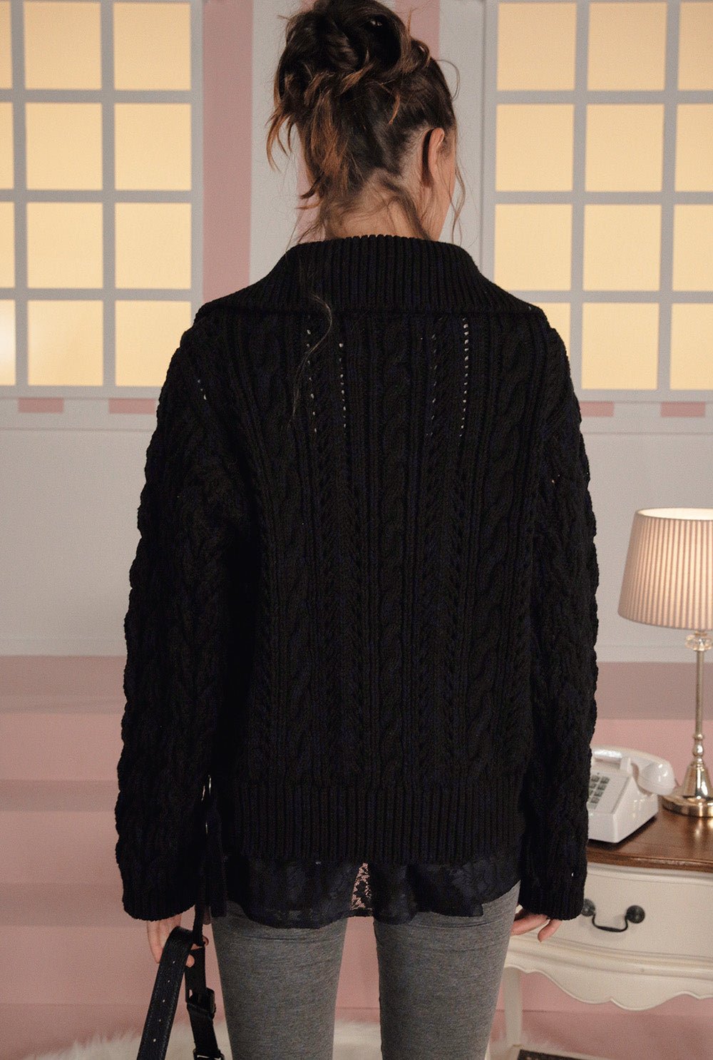 [releasing 03.05 12pm KST] Toffee cable cardigan - threetimes