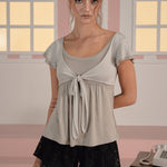 [releasing 03.05 12pm KST] Soft ribbon top - threetimes