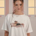 [releasing 02.24 12pm KST] Ribbon yorkie tee - threetimes