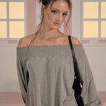 [releasing 03.05 12pm KST] Bell shirring top - threetimes