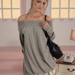 [releasing 03.05 12pm KST] Bell shirring top - threetimes