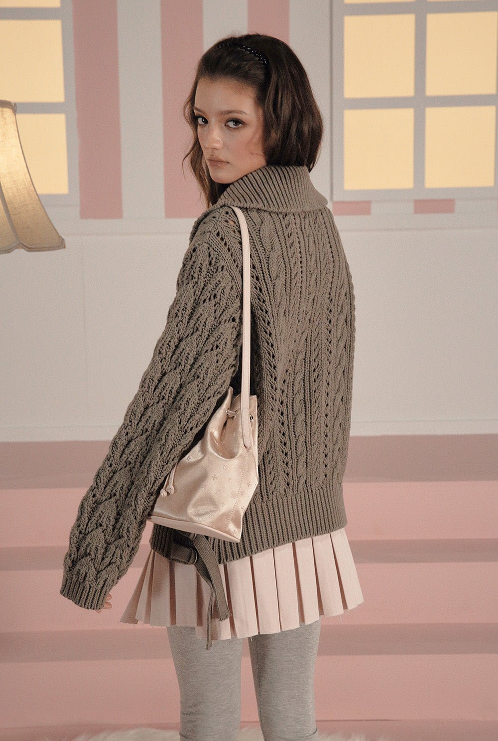 [releasing 03.05 12pm KST] Toffee cable cardigan - threetimes