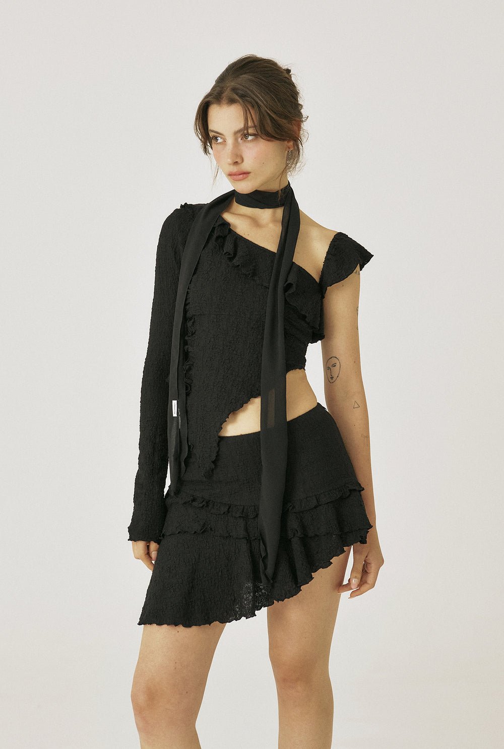 Swan ruffle skirt - threetimes