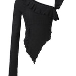 Swan ruffle top - threetimes