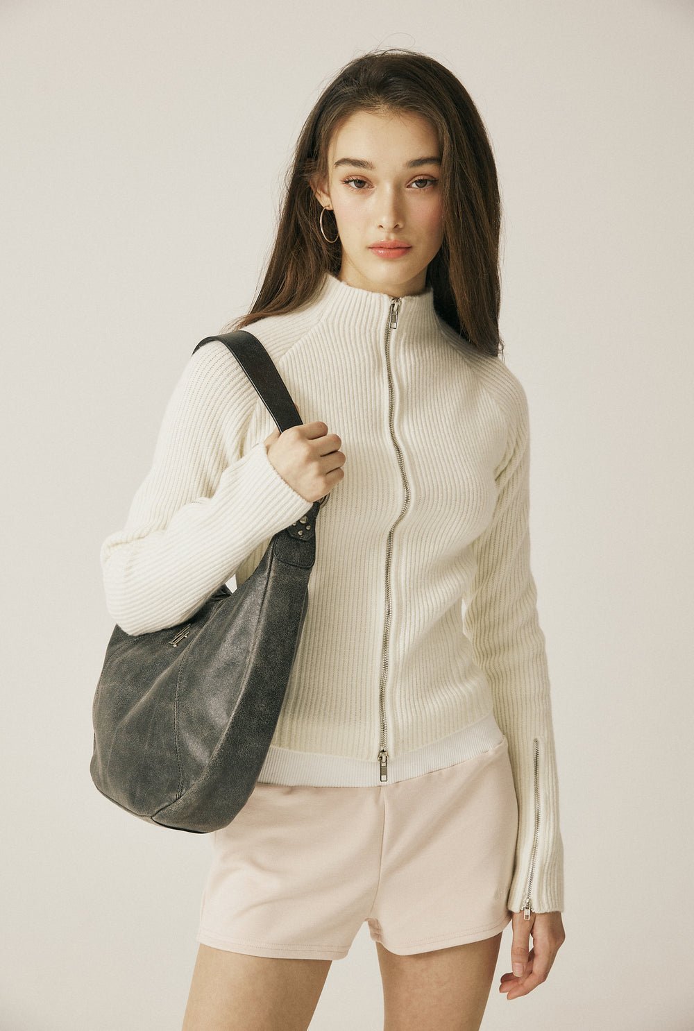 Vintage knit zip - up - threetimes