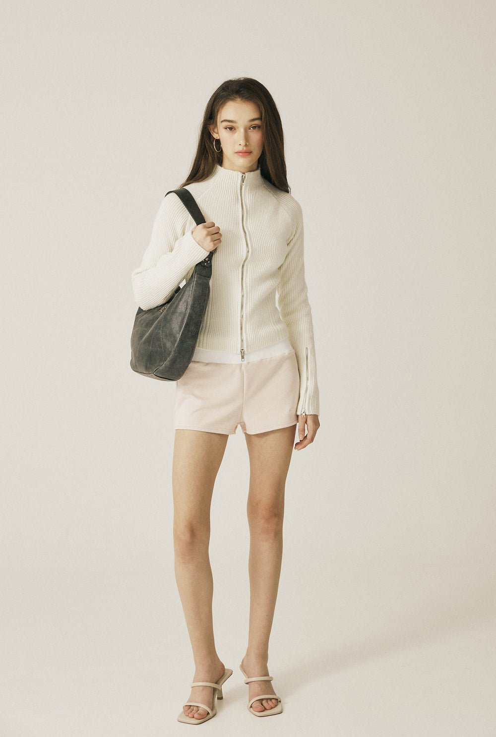 Vintage knit zip - up - threetimes