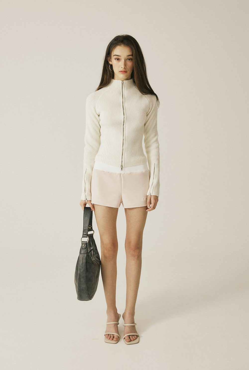 Vintage knit zip - up - threetimes
