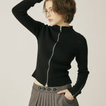 Vintage knit zip - up - threetimes