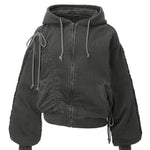 Whisper zip - up hoodie - threetimes