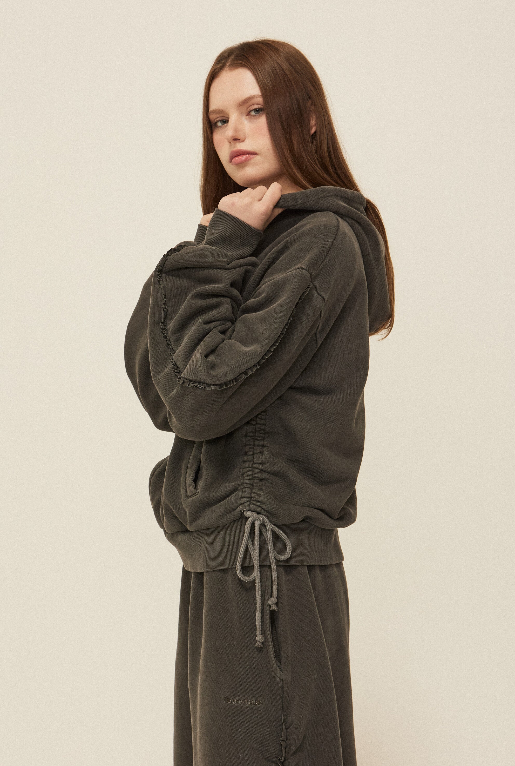 Whisper zip - up hoodie - threetimes